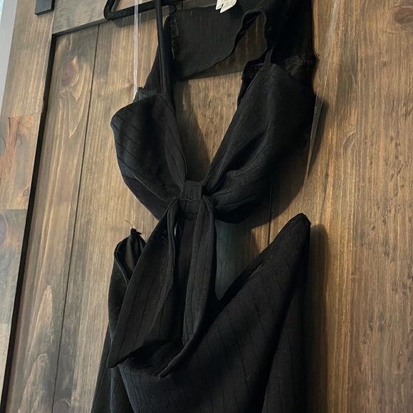 Black Cut Out Mini Dress - Picture 2 of 5
